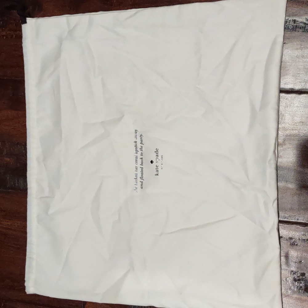 Kate Spade Dust Bag Large White Fabric with Black Text - Picture 4 of 4
